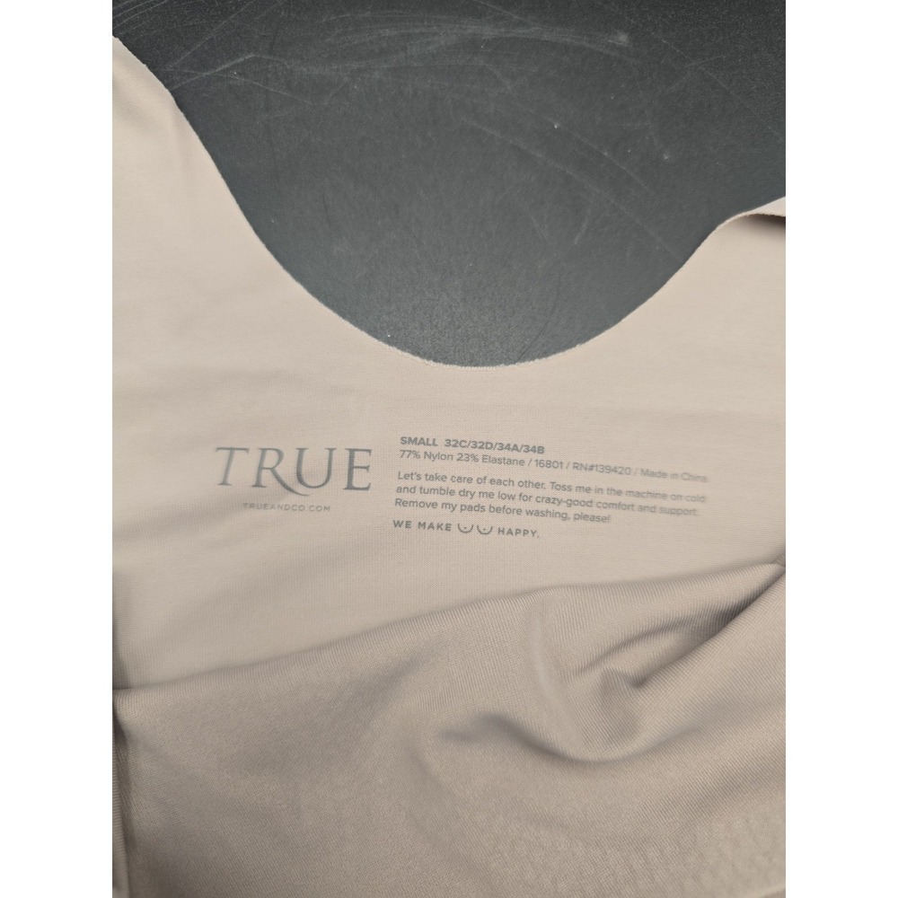 Women's True crew neck seamless wireless bralette neutral color Small